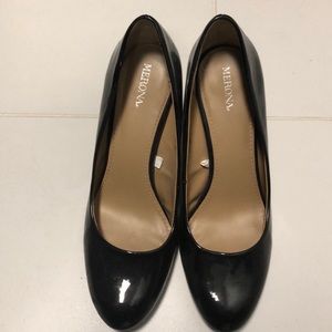 Merona Black paten leather heel